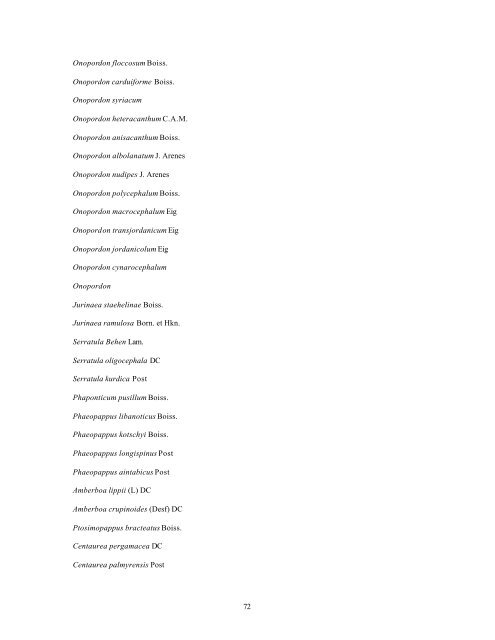 Checklist of Lebanon Plants - ODU