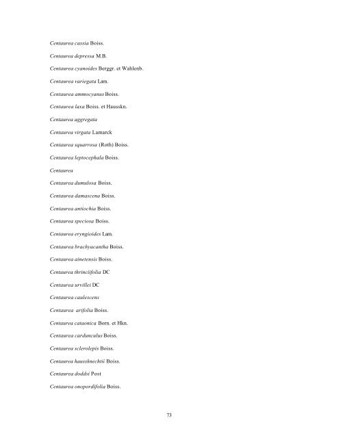 Checklist of Lebanon Plants - ODU