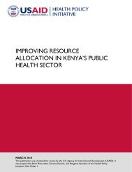 improving resource allocation in kenya's public health sector