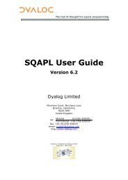 SQAPL User Guide - Dyalog Limited