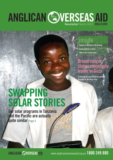 Swapping Solar StorieS - Anglican Overseas Aid
