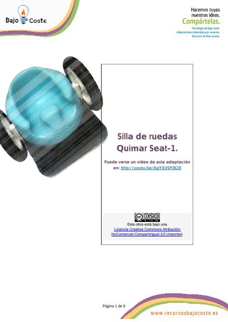 Silla de ruedas Quimar Seat-1. - CRMF Albacete