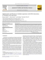 Agglomeration and filtration of colloidal suspensions with DVLO ...