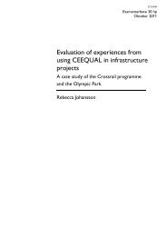 Evaluation of experiences from using CEEQUAL in ... - DiVA