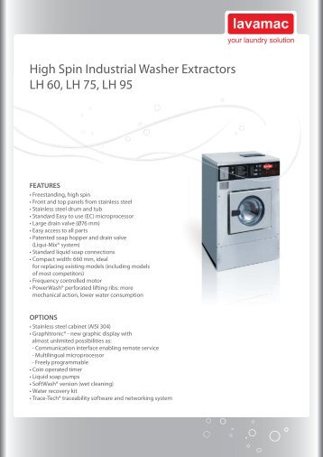 Lavamac LH 6KG,7.5KG,10KG Washers - Laundry Equipment