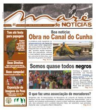 Obra no Canal do Cunha - Redes de desenvolvimento da MarÃ©