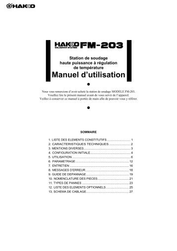 Manuel d'utilisation - Davum TMC