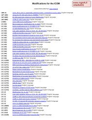 Modifications for the ICOM - RogerK