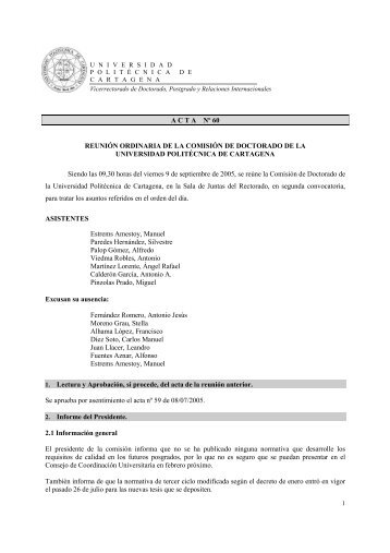 9 de Septiembre de 2005 - Universidad PolitÃ©cnica de Cartagena