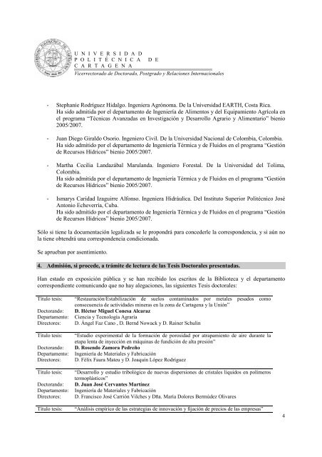 9 de Septiembre de 2005 - Universidad PolitÃ©cnica de Cartagena