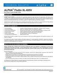 Fluitin XL 825V Technical Bulletin - Alpha