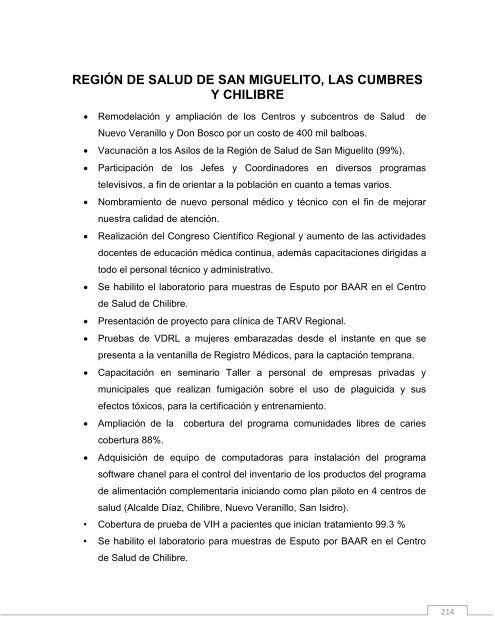 Regiones de Salud - Ministerio de Salud