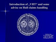 Hull & Machinery Damages - VHT
