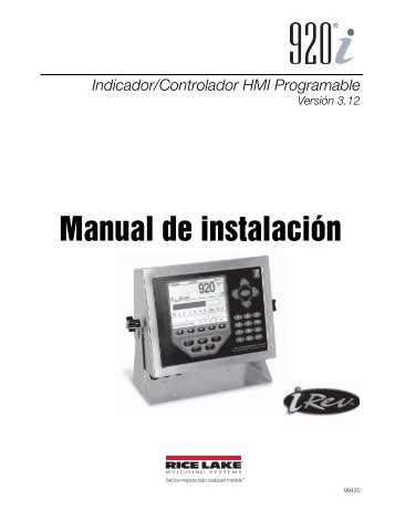 M_99420_Instal_v3- 12_Spanish - Rice Lake Weighing Systems