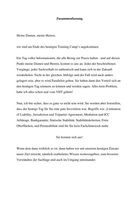 Zusammenfassung Meine Damen, meine Herren, wir sind am ... - VHT