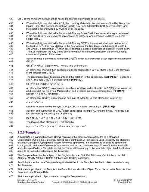 Key Management Interoperability Protocol Specification Version 1.1