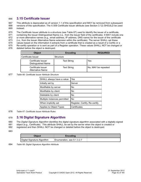 Key Management Interoperability Protocol Specification Version 1.1