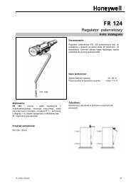 Broszura informacyjna Miarkownika Honeywell FR124 3/4A