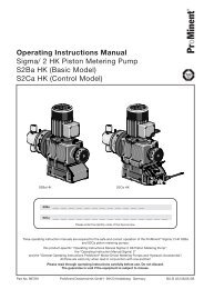Operating Instructions Manual - Prominent Fluid Controls Australia