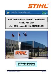 AUSTRALIAN PACKAGING COVENANT STIHL PTY LTD July 2010 ...