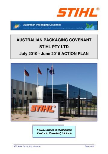 AUSTRALIAN PACKAGING COVENANT STIHL PTY LTD July 2010 ...