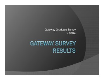 Survey Results - Gateway Regional School District