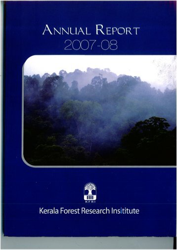 2007-'08 - Kerala Forest Research Institute
