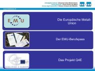 Die EuropÃ¤ische Metall- Union Das Projekt Q4E - chstiftung.ch Go