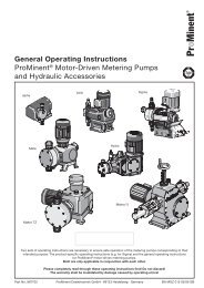 General Operating Instructions - Prominent Fluid Controls Australia