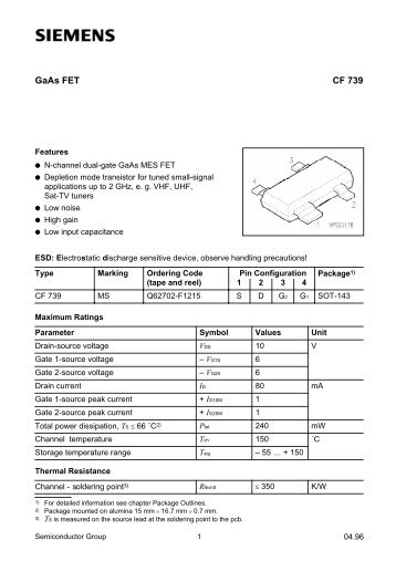 GaAs FET CF 739