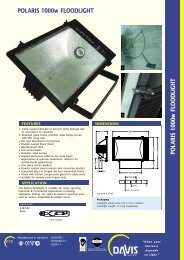 POLARIS 1000w FLOODLIGHT PO LA R IS 1000w ... - Davis Lighting