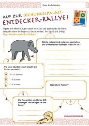 Entdecker-Rallye! - Zoo Hannover