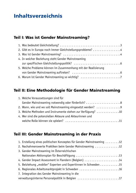 Gender Mainstreaming - gap-europe.de