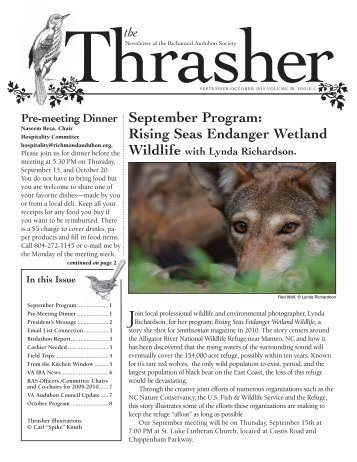 September - October 2011 (PDF) - Richmond Audubon Society