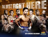 2011 Boxing Calendar - HBO.com