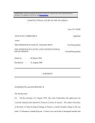 CONSTITUTIONAL COURT OF SOUTH AFRICA Case CCT ... - saflii