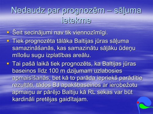 Klimata mainības ietekme uz Baltijas jūras ekosistēmu