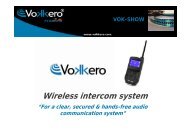 Wireless intercom system - Vokkero