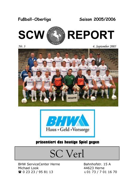 SCW REPORT - SC Westfalia 04 Herne eV