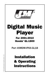 Digital Music Player - J&M Motorcycle Audio