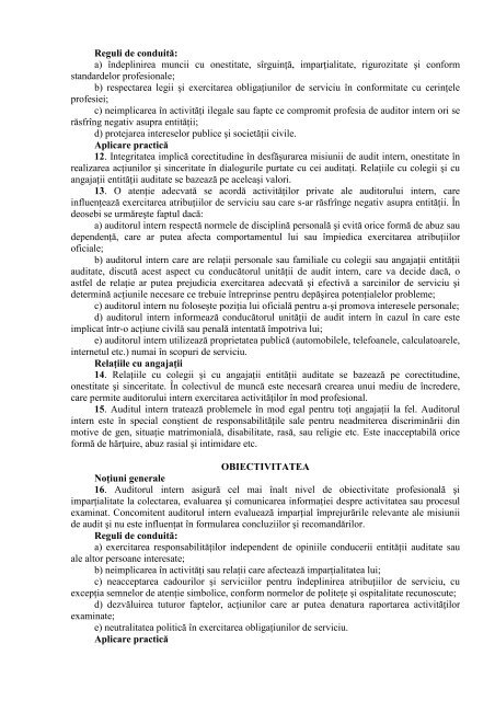 O R D I N  cu privire la aprobarea Codului etic al auditorului intern Åi ...