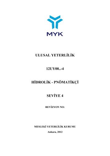 ulusal yeterlilik 12uy00..-4 hidrolik - pnömatikçi seviye 4 - Hak-İş ...
