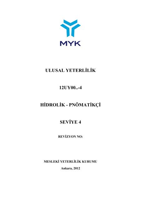 ulusal yeterlilik 12uy00..-4 hidrolik - pnömatikçi seviye 4 - Hak-İş ...