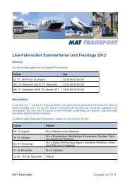 Lkw-Fahrverbot Sommerferien und Feiertage 2012 - Via Mat