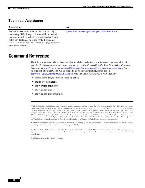 Cisco IOS Wide-Area Networking Configuration Guide - Free Books