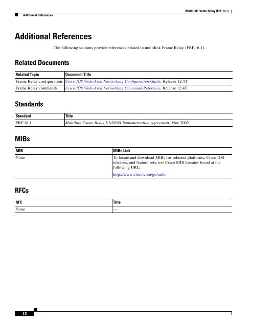 Cisco IOS Wide-Area Networking Configuration Guide - Free Books