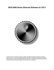 MCS-3000 Series Ethernet Software v3.1 - JLCooper Electronics