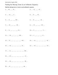 Finding the Missing Terms in an Arithmetic Sequence - LAVC Math ...