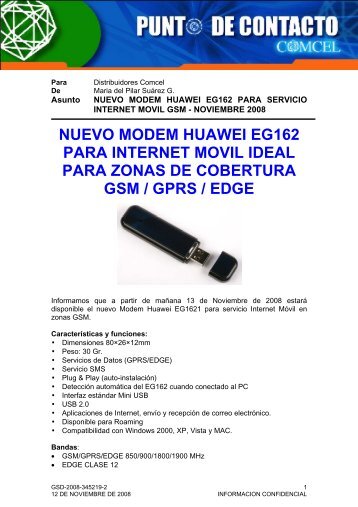 nuevo modem huawei eg162 para internet movil ideal para zonas ...