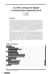 An XML Schema for Digital Communication Signal Research